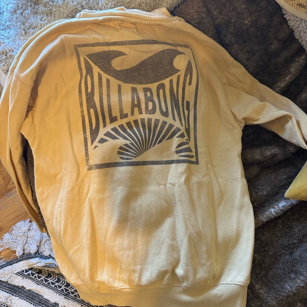 light yellow billabong hoodie small - Picture 1 of 2